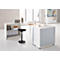 Schäfer Shop Select Armoire à porte transversale à rideaux, verrouillable, 2 tablettes, en bois, L 800 mm x P 421 x H 750 mm, blanc