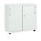 Schäfer Shop Select Armoire à portes coulissantes avec portes ouvrantes, bois, 2 étagères, L 800 mm x P 421 x H 750 mm, gris clair