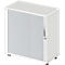 Schäfer Shop Select Armoire à rideau coulissant transversal LOGIN, 2 hauteurs de classeur, verrouillable, l. 800 x P 420 x H 744 mm, blanc