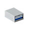 Schäfer Shop Select Armoire à tiroirs 18-27, 2 tiroirs (H 50/100mm), jusqu'à 75 kg, L 411 x P 572 x H 250 mm, bleu gentiane/aluminium blanc