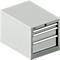 Schäfer Shop Select Armoire à tiroirs 18-27, 3 tiroirs (H 50/100/150mm), jusqu'à 200 kg, L 411 x P 572 x H 400 mm, gris clair/gris clair