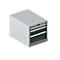 Schäfer Shop Select Armoire à tiroirs 18-27, 3 tiroirs (H 50/100/150mm), jusqu'à 75 kg, L 411 x P 572 x H 400 mm, gris anthracite/aluminium blanc