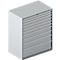 Schäfer Shop Select Armoire à tiroirs 64-36, 10 tiroirs, jusqu'à 200 kg, L 1193 x P 725 x H 1450 mm, aluminium blanc