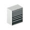 Schäfer Shop Select Armoire à tiroirs 64-36, 10 tiroirs, jusqu'à 200 kg, L 1193 x P 725 x H 1450 mm, gris clair/gris anthracite