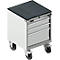 Schäfer Shop Select Armoire à tiroirs avec roulettes WSK 18-27, 4 tiroirs, jusqu'à 75 kg, L 411 x P 572 x H 770 mm, gris clair/gris clair