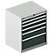 Schäfer Shop Select Armoire à tiroirs SCHÄFER 36-27, 6 tiroirs, jusqu'à 200 kg, L 717 x P 572 x H 850 mm, gris clair/gris anthracite