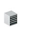 Schäfer Shop Select Armoire à tiroirs SCHÄFER 36-36, 7 tiroirs, jusqu'à 200 kg, L 717 x P 725 x H 1150 mm, aluminium blanc gris anthracite