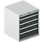 Schäfer Shop Select Armoire à tiroirs SCHÄFER 36-36, 7 tiroirs, jusqu'à 200 kg, L 717 x P 725 x H 1150 mm, gris clair/gris anthracite