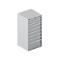 Schäfer Shop Select Armoire à tiroirs SCHÄFER 36-36, 9 tiroirs, jusqu'à 75 kg, l. 717 x P 725 x H 1450 mm, alu blanc