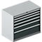 Schäfer Shop Select Armoire à tiroirs SCHÄFER 54-27, 6 tiroirs, jusqu'à 200 kg, L 1023 x P 572 x H 850 mm, aluminium blanc gris anthracite