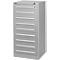 Schäfer Shop Select Armoire à tiroirs SF 90, 9 tiroirs, aluminium blanc RAL 9006 aluminium blanc RAL 9006