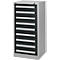 Schäfer Shop Select Armoire à tiroirs SF 90, 9 tiroirs, aluminium blanc RAL 9006 gris anthracite RAL 7016