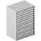 Schäfer Shop Select Armoire à tiroirs WSK 54-36, acier, 10 tiroirs, jusqu'à 200 kg, L 1023 x P 725 x H 1450 mm, aluminium blanc / aluminium blanc