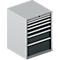 Schäfer Shop Select Armoire à tiroirs WSK 54-36, acier, 7 tiroirs, jusqu'à 200 kg, L 1023 x P 725 x H 1000 mm, aluminium blanc/gris anthracite