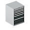 Schäfer Shop Select Armoire à tiroirs WSK 54-36, acier, 7 tiroirs, jusqu'à 75 kg, L 1023 x P 725 x H 1000 mm, aluminium blanc/gris anthracite