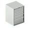 Schäfer Shop Select Armoire à tiroirs WSK 54-36, acier, 7 tiroirs, jusqu'à 75 kg, L 1023 x P 725 x H 1000 mm, gris clair/gris clair