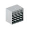 Schäfer Shop Select Armoire à tiroirs WSK 54-36, acier, 8 tiroirs, jusqu'à 75 kg, L 1023 x P 725 x H 1000 mm, blanc aluminium gris anthracite