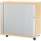 Schäfer Shop Select Armoire à volet roulant transversal, bois, 2 tablettes, L 800 mm x P 421 x H 750 mm, érable