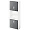 Schäfer Shop Select Armoire combinée LOGIN, 2 hauteurs de classeur supérieures et inférieures avec porte, étagère intermédiaire, l. 800 x P 420 x H 2196 mm, blanc/graphite 