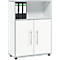 Schäfer Shop Select Armoire combinée Moxxo IQ, bois, 2 portes battantes, 1 compartiment ouvert, 3 HC, l. 801 x P 362 x H 1115 mm, blanc 