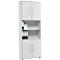 Schäfer Shop Select Armoire combinée Moxxo IQ, bois, 4 portes battantes, 2 compartiments ouverts, 6 HC, l. 801 x P 362 x H 2166 mm, gris clair 