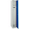 Schäfer Shop Select Armoire de vestiaire, 1 compartiment L 350 mm, 2 compartiments, étagère à chapeau et tringle à vêtements, verrouillable, gris clair/bleu de gentiane