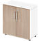 Schäfer Shop Select Armoire LOGIN, 2 hauteurs de classeurs, L 800 x P 420 x H 788 mm, blanc/chêne
