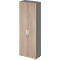 Schäfer Shop Select Armoire LOGIN, 6 hauteurs de classeurs, L 800 x P 420 x H 2240 mm,graphite/chêne