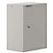 Schäfer Shop Select Armoire murale, à une porte, avec étagère intermédiaire, L 400 x P 320 x H 600 mm, acier, aluminium blanc/aluminium blanc