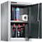 Schäfer Shop Select Armoire murale, à une porte, avec étagère intermédiaire, L 400 x P 320 x H 600 mm, acier, blanc aluminium/gris anthracite