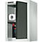 Schäfer Shop Select Armoire murale, à une porte, avec étagère intermédiaire, L 400 x P 320 x H 600 mm, acier, gris clair/gris anthracite