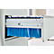 Schäfer Shop Select Armoire pour dossiers suspendus L 780 x P 580 x H 1350 mm, tôle d'acier gris clair, 4 tiroirs à deux voies + 50 dossiers suspendus DIN A4, bleu
