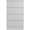 Schäfer Shop Select Armoire pour dossiers suspendus L 780 x P 580 x H 1350 mm, tôle d'acier gris clair, 4 tiroirs à deux voies + 50 dossiers suspendus DIN A4, bleu