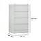 Schäfer Shop Select Armoire pour dossiers suspendus L 780 x P 580 x H 1350 mm, tôle d'acier gris clair, 4 tiroirs à deux voies + 50 dossiers suspendus DIN A4, bleu
