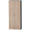 Schäfer Shop Select Armoire Start Off, 6 HC, verrouillable, l. 800 x P 420 x H 2196 mm, bois, graphite/chêne