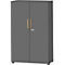 Schäfer Shop Select Armoire Start Off Wood, 4 HC, verrouillable, L 800 x P 420 x H 1514 mm, bois, graphite