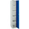 Schäfer Shop Select Armoire vestiaire, 1 compartiment L 350 mm, 5 compartiments avec 4 étagères, verrouillable, gris clair/bleu gentiane