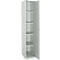 Schäfer Shop Select Armoire vestiaire, 1 compartiment L 350 mm, 5 compartiments avec 4 étagères, verrouillable, gris clair/gris clair