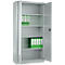Schäfer Shop Select Armoires à portes battantes MS iCONOMY, acier, 5 hauteurs de classeur, l. 800 x P 400 x H 1935 mm, aluminium blanc RAL 9006