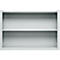 Schäfer Shop Select Aufsatzregal MS, 2 OH, B 1200 x T 400 x H 800 mm, Stahlblech, Lichtgrau