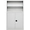 Schäfer Shop Select Aufsatzregal MS, 2 OH, B 1200 x T 400 x H 800 mm, Stahlblech, Lichtgrau