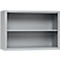 Schäfer Shop Select Aufsatzregal MS, 2 OH, B 1200 x T 400 x H 800 mm, Stahlblech, Weißaluminium