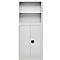 Schäfer Shop Select Aufsatzregal MS, 2 OH, B 800 x T 400 x H 800 mm, Stahlblech, Lichtgrau