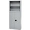 Schäfer Shop Select Aufsatzregal MS, 2 OH, B 800 x T 400 x H 800 mm, Stahlblech, Weissaluminium