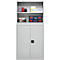 Schäfer Shop Select Aufsatzregal MS, 2 OH, B 950 x T 400 x H 800 mm, Stahlblech, Lichtgrau