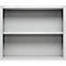 Schäfer Shop Select Aufsatzregal MS, 2 OH, B 950 x T 400 x H 800 mm, Stahlblech, Lichtgrau