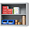Schäfer Shop Select Aufsatzregal MS, 2 OH, B 950 x T 400 x H 800 mm, Stahlblech, Weißaluminium