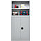 Schäfer Shop Select Aufsatzregal MS, 2 OH, B 950 x T 400 x H 800 mm, Stahlblech, Weißaluminium