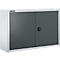 Schäfer Shop Select Aufsatzschrank MS 8409i, B 950 x T 400 x H 800 mm, 1 Boden, Stahl, weißaluminium RAL 9006/anthrazitgrau RAL 7016