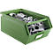 Schäfer Shop Select Bac à bec avec barre de support, acier, L 360 x l 211 x H 145 mm, 8,5 l, 60 kg, RAL 6011 (vert résada)